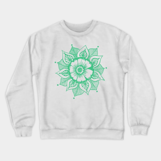 Mandala_Green Crewneck Sweatshirt by kk3lsyy